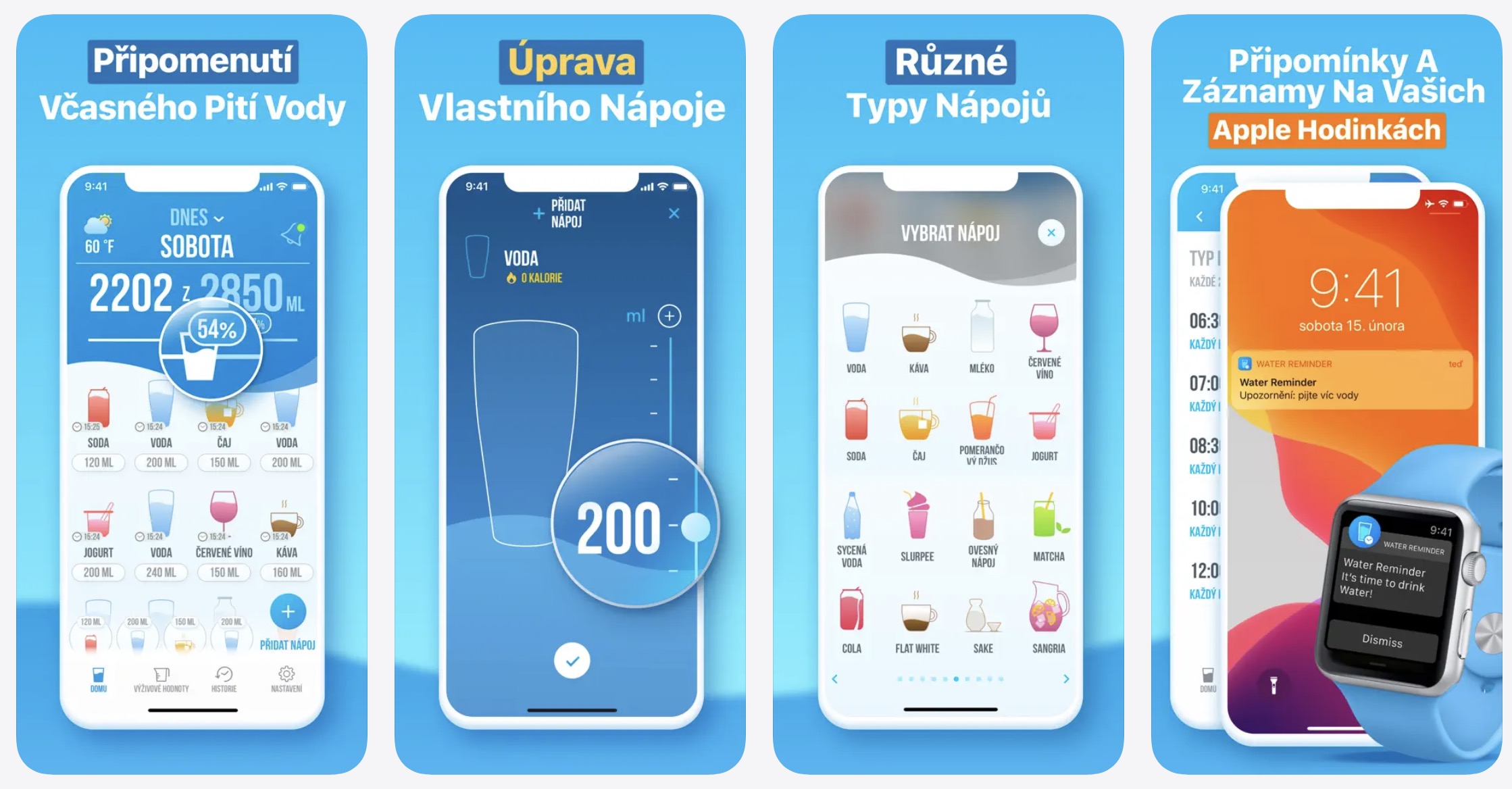 Water reminder aplikace